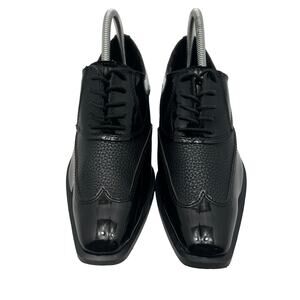 Jean Yves Manhattan Black Upper Tuxedo Toe Oxford Mens 6.5M Dress Shoes